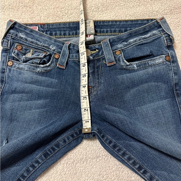 True Religion Joey Distressed Bootcut Flare Jeans Y2K 00s  Flap Pocket Boot Leg - Picture 6 of 14